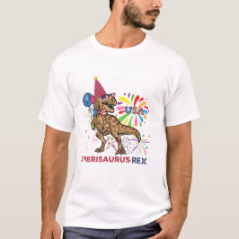 Amerikanische Flagge 4. Juli T Rex Dinosaur Ameris T-Shirt