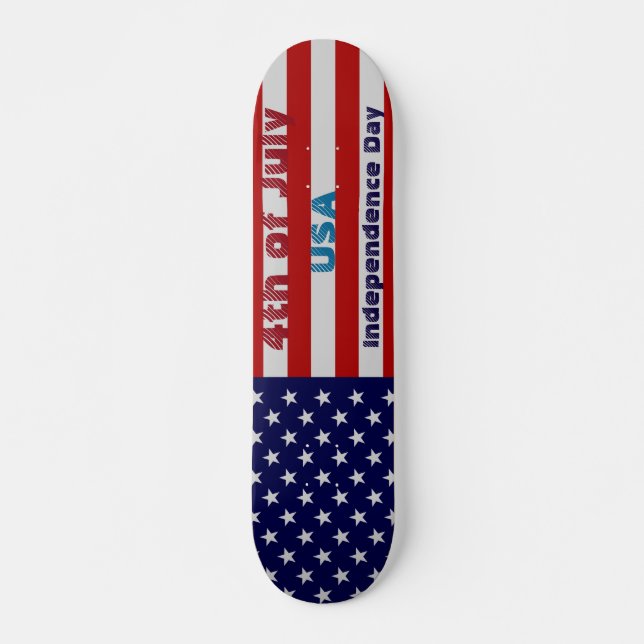 Amerikanische Flagge 4. Juli Unabhängigkeitsskateb Skateboard (Vorne)