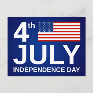 Amerikanische Flagge 4. Juli Unabhängigkeitstag Postkarte