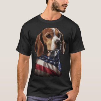 Amerikanische Flagge 4. Juli USA Patriotischer Bea T-Shirt