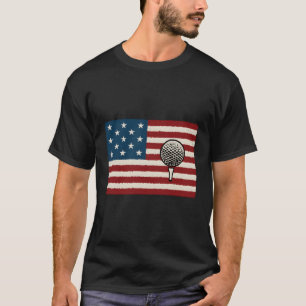Amerikanische Flagge 4. Juli USA Patriotischer Gol T-Shirt