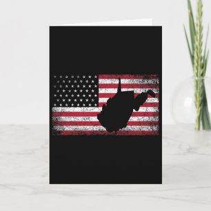 Amerikanische Flagge 4. Juli West Virginia WV Vint Karte