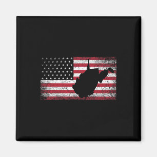 Amerikanische Flagge 4. Juli West Virginia Wv Vint Magnet