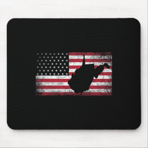 Amerikanische Flagge 4. Juli West Virginia Wv Vint Mousepad