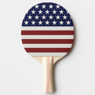 Amerikanische Flagge 4. USA personalisierter Tischtennis Schläger