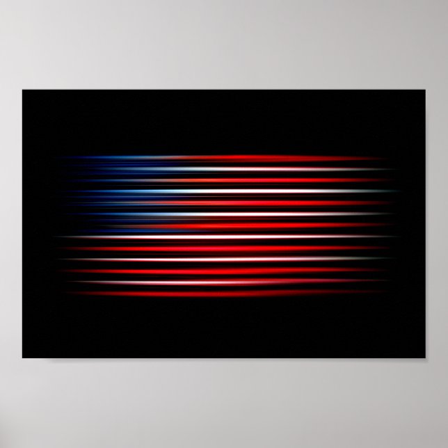 Amerikanische Flagge Abstrakt Poster (Vorne)