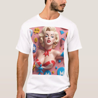 Amerikanische Flagge Abstrakt T-Shirt
