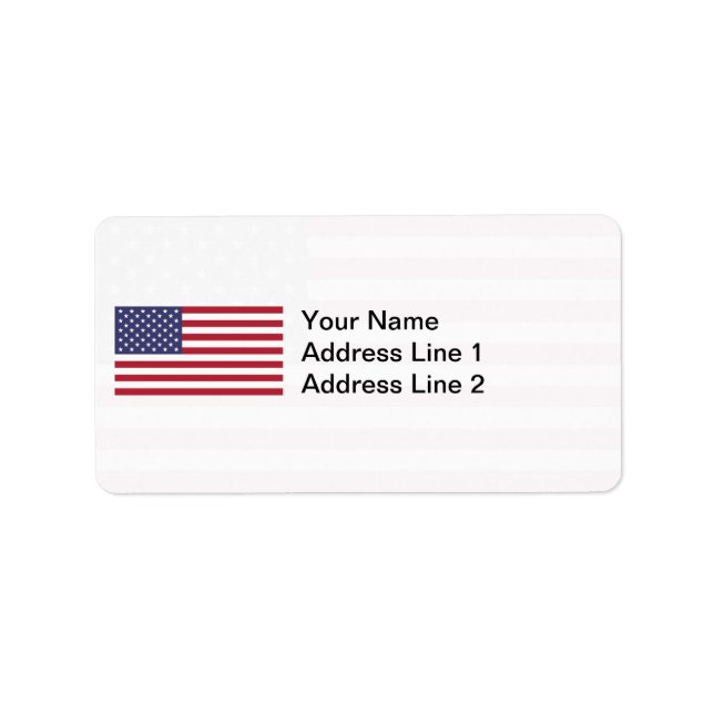 Amerikanische Flagge Adressaufkleber (Vorne)