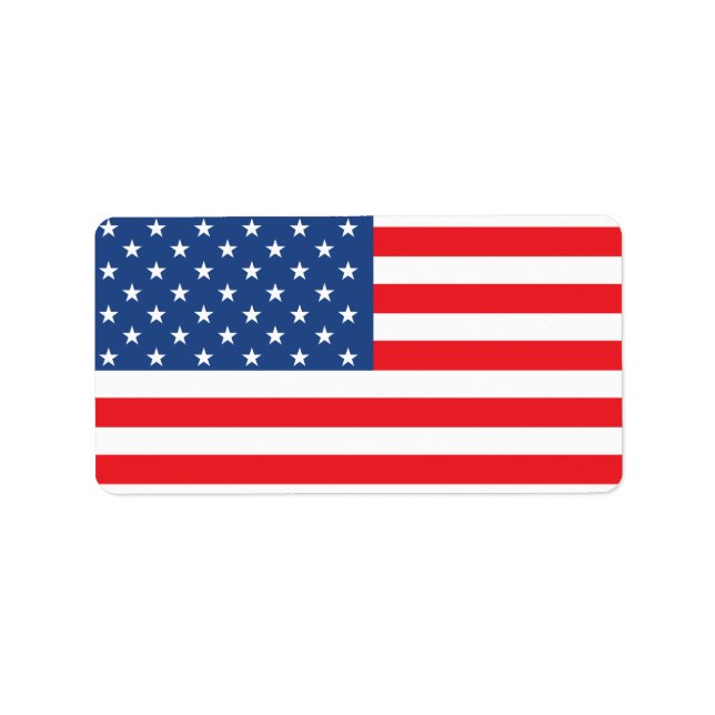 Amerikanische Flagge Adressaufkleber (Vorne)