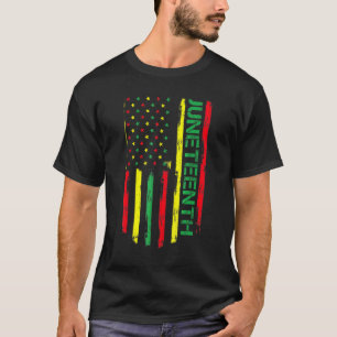 Amerikanische Flagge Afrikanische schwarze Freihei T-Shirt