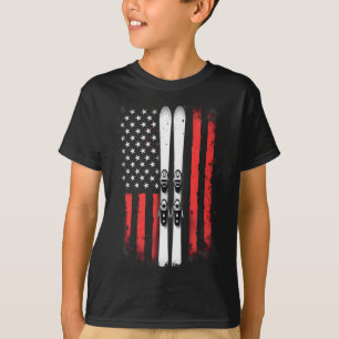 Amerikanische Flagge Alpiner Skifahrer _1 T-Shirt