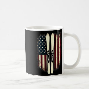 Amerikanische Flagge Alpiner Skifahrer _6  Kaffeetasse