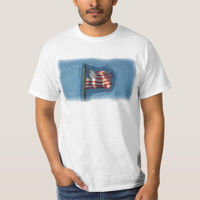Amerikanische Flagge als Shirt (Vorderseite)