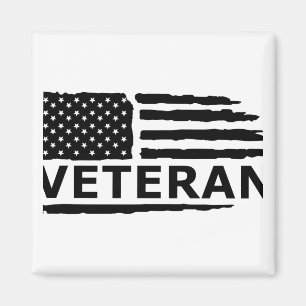 Amerikanische Flagge als Veteran Magnet