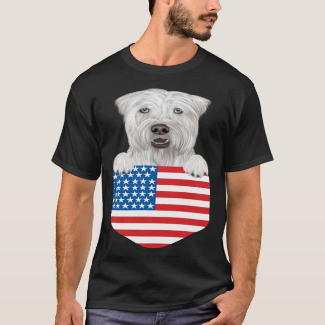 Amerikanische Flagge als weich überzogener Riesenh T-Shirt (Vorderseite)