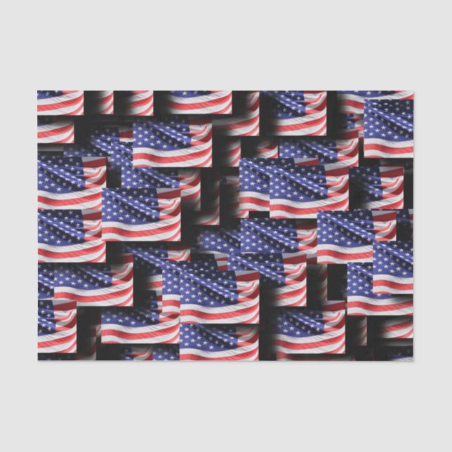 Amerikanische Flagge, alte Herrlichkeit Seidenpapier (Vorderseite)