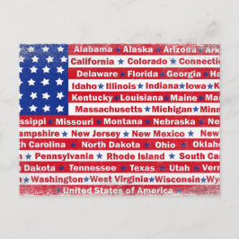 Amerikanische Flagge am 4. Juli Postkarte