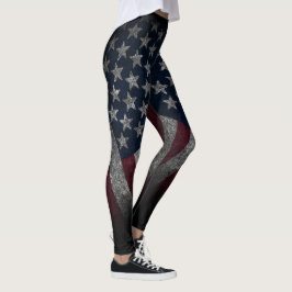 Amerikanische Flagge, Amerika, Patriotik, Alte Her Leggings