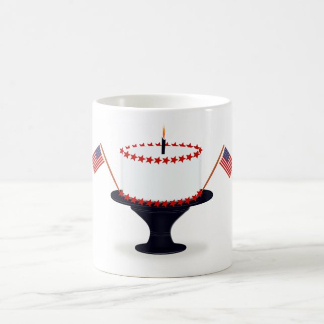 Amerikanische Flagge Amerikanische Unabhängigkeits Kaffeetasse (Mittel)