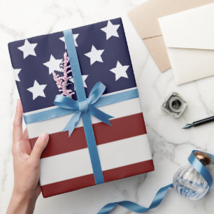 Amerikanische Flagge - amerikanisches Muster Geschenkpapier
