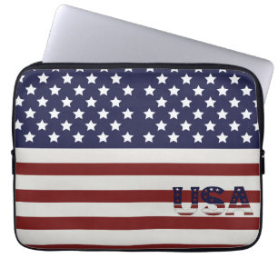 Amerikanische Flagge - amerikanisches Muster Laptopschutzhülle