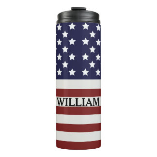 Amerikanische Flagge - amerikanisches Muster Thermosbecher