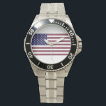 Amerikanische Flagge Armbanduhr<br><div class="desc">Die US Flag Edelstein Art. Diese Fahne der USA wird aus Fotos Edelsteinen hergestellt,  die ich in den letzten Jahren gemacht habe. Der blaue Hintergrund ist rechteckig,  blaue Saphire. Die Sterne sind dreieckige Diamanten. Die roten Streifen sind rechteckige Rubine</div>