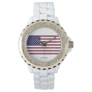 Amerikanische Flagge Armbanduhr