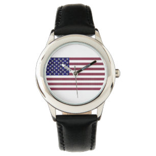 Amerikanische Flagge Armbanduhr