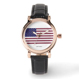 Amerikanische Flagge Armbanduhr