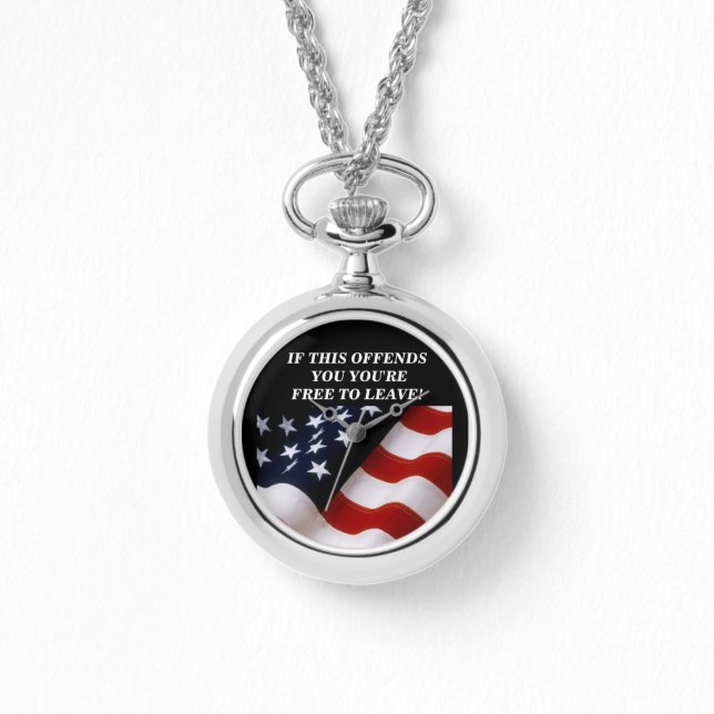 AMERIKANISCHE Flagge Armbanduhr (Vorderseite)