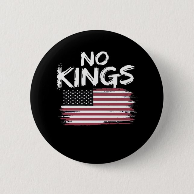Amerikanische Flagge auf dem Kopf Distressed No Ki Button (Vorderseite)