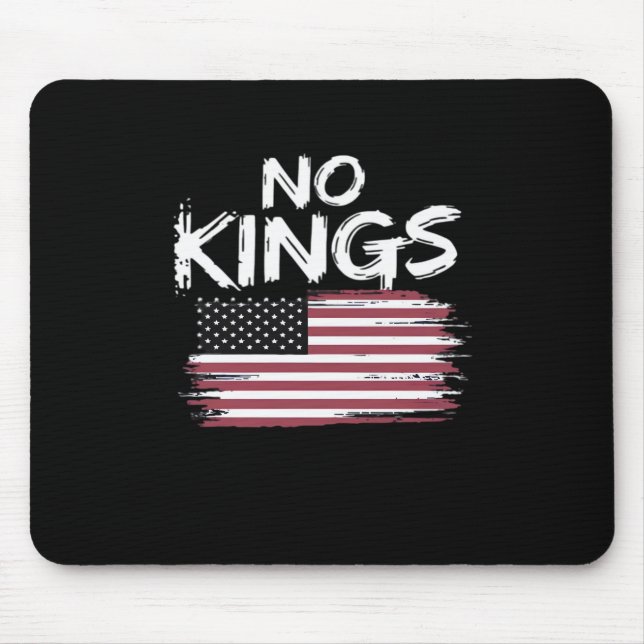 Amerikanische Flagge auf dem Kopf Distressed No Ki Mousepad (Vorne)