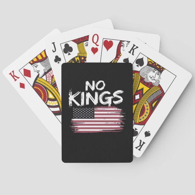 Amerikanische Flagge auf dem Kopf Distressed No Ki Spielkarten (Rückseite)