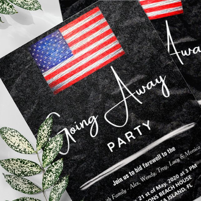 Amerikanische Flagge auf dem Weg zum Party | Milit Einladung (Von Creator hochgeladen)