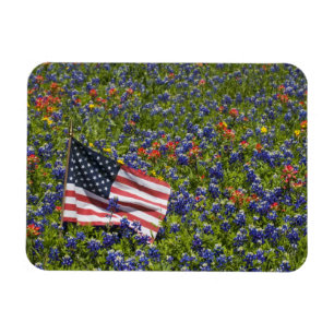 Amerikanische Flagge auf einem Feld von blauen Bon Magnet