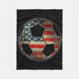 Amerikanische Flagge auf Soccer Ll - Soccer Ll Fla Fleecedecke