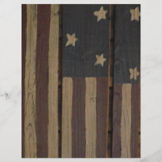 Amerikanische Flagge aus primitivem Holz