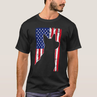 Amerikanische Flagge Australian Cattle Dog Vater M T-Shirt