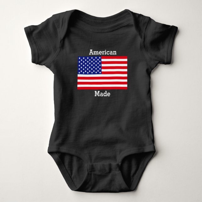 Amerikanische Flagge Baby Strampler (Vorderseite)