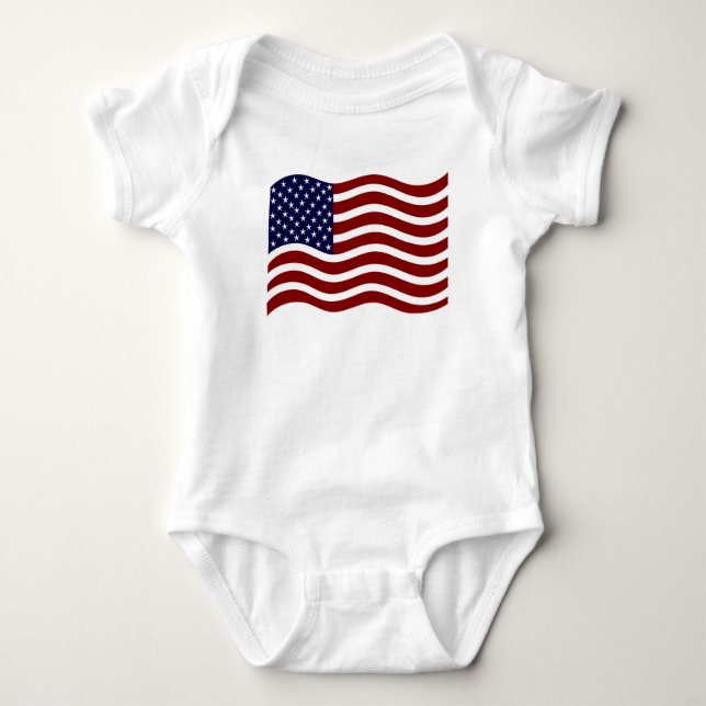 Amerikanische Flagge Baby Strampler (Vorderseite)