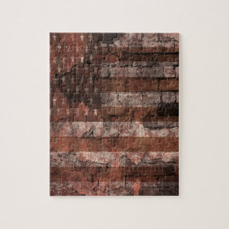 Amerikanische Flagge Backsteinmauer