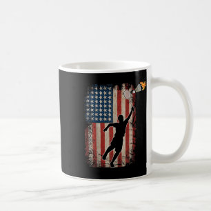 Amerikanische Flagge Badminton Federball Kunst Spo Kaffeetasse