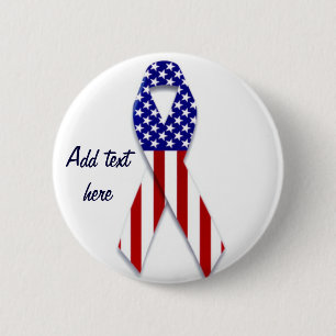 Amerikanische Flagge: Band der Liebe & Pflege_ Button