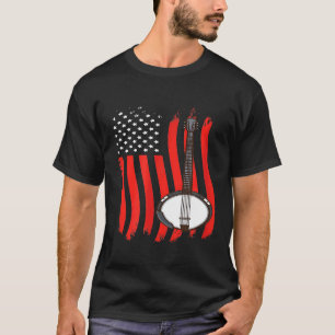 Amerikanische Flagge Banjo T-Shirt