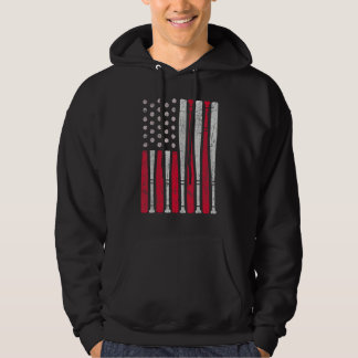 Amerikanische Flagge Baseball 4. Juli Patriotisch Hoodie