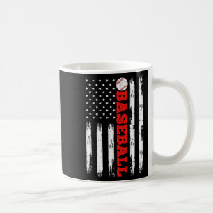 Amerikanische Flagge Baseball Bekleidung Team Vint Kaffeetasse