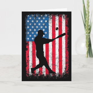 Amerikanische Flagge Baseball-Mannschaft Männer Ju Karte