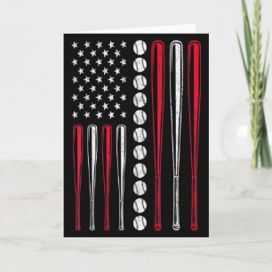 Amerikanische Flagge Baseball Team Männer Jungen K Karte
