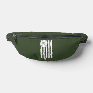 Amerikanische Flagge beängstigend Weiß Bauchtasche